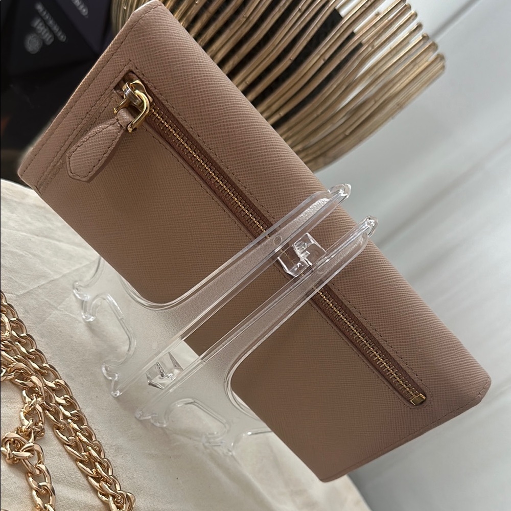 Prada Saffiano Bow Fiocco Orchidea Large Wallet - Picture 7 of 14